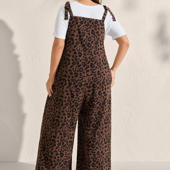✨ Bloomchic Leopard Print Jumpsuit – US 12, NWOT ✨ - Picture 4 of 16